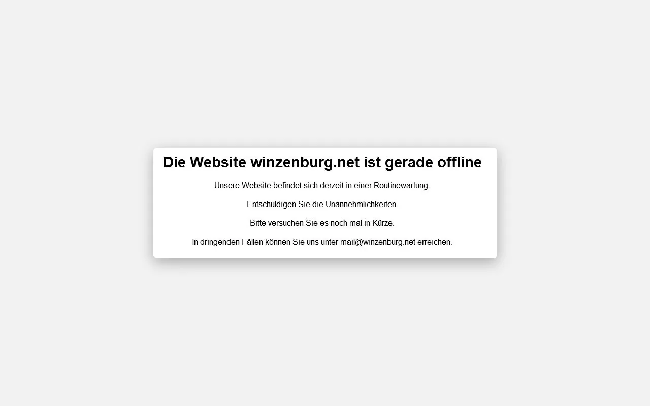 Screenshot of winzenburg.net