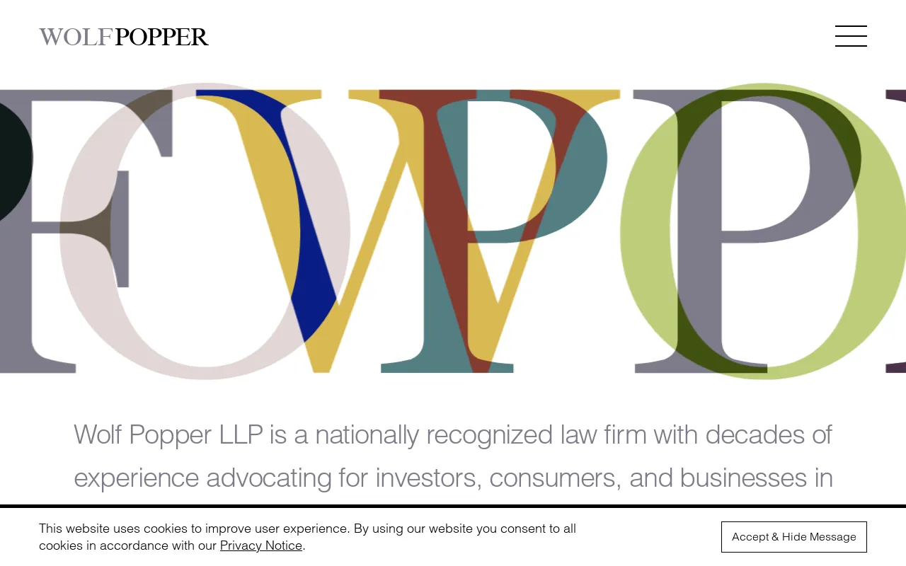 Screenshot of wolfpopper.com