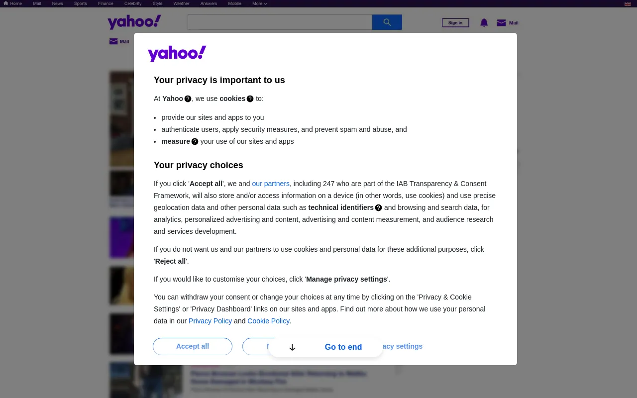 Screenshot of yahoo.com.mx