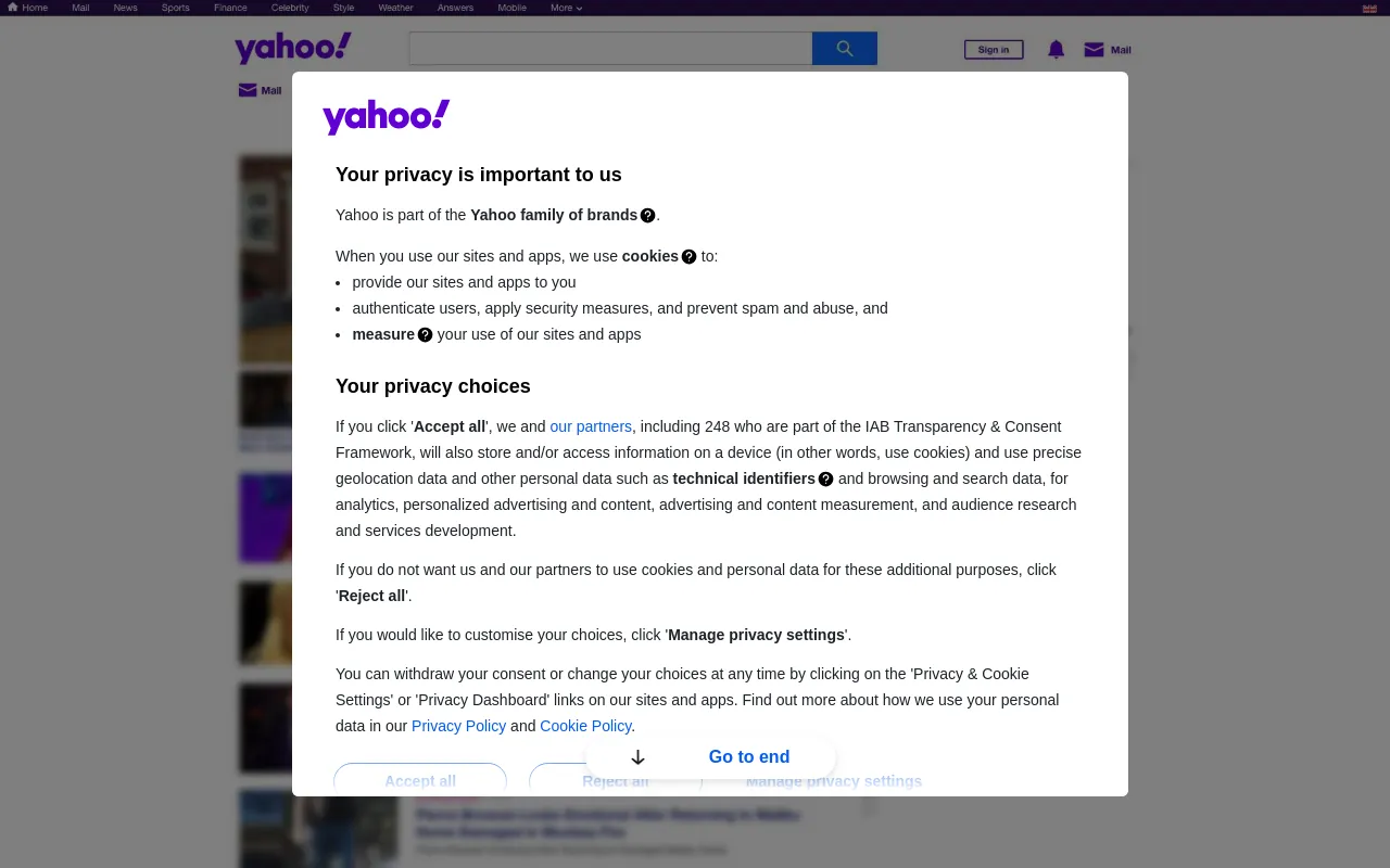 Screenshot of yahoo.com.ph