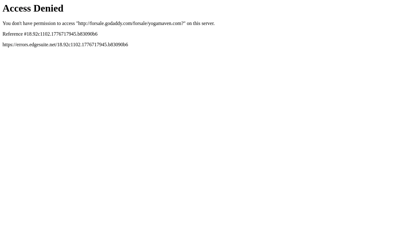 Screenshot of yogamaven.com