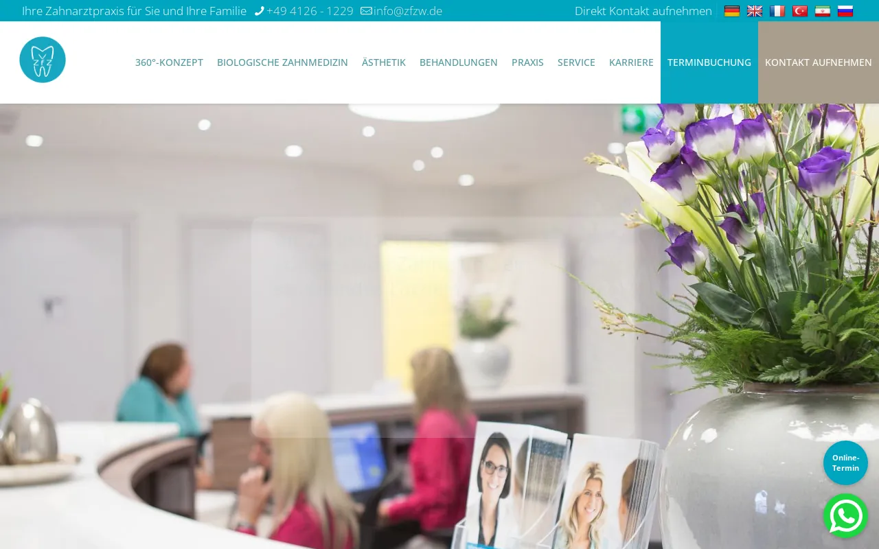 Screenshot of zfzw.de