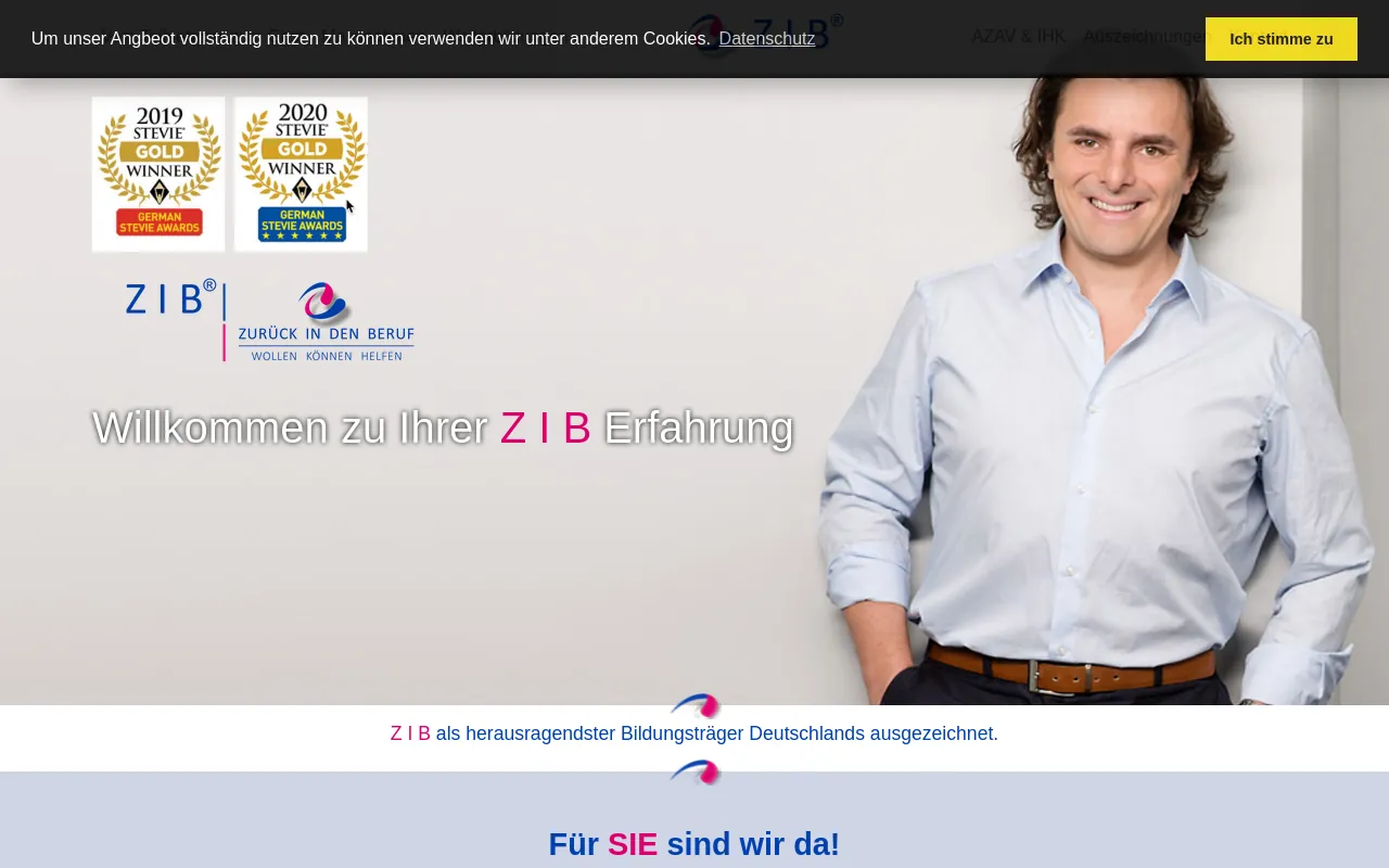 Screenshot of zib.jetzt